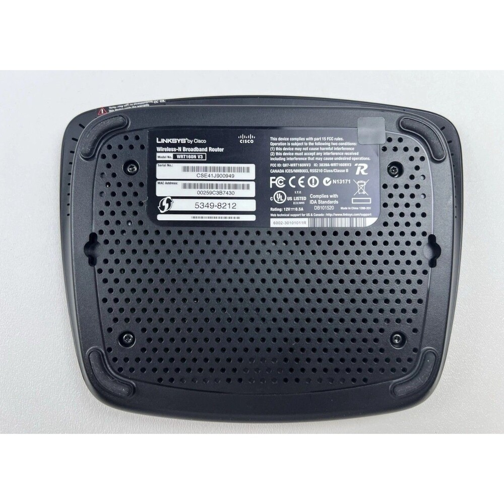 Cisco Linksys 4 Port Wireless N Broadband Router WRT160N V3 TESTED & Working - Picture 7 of 11